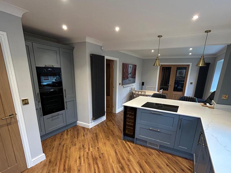 New Open Plan Kitchen rebuilt n Hanbury